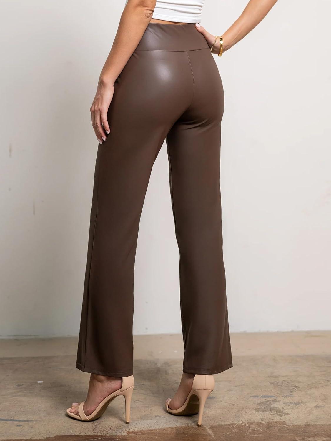 imageConceited Luxe Leggings Velvet or Vegan Leather Plus Size AvailableBrown