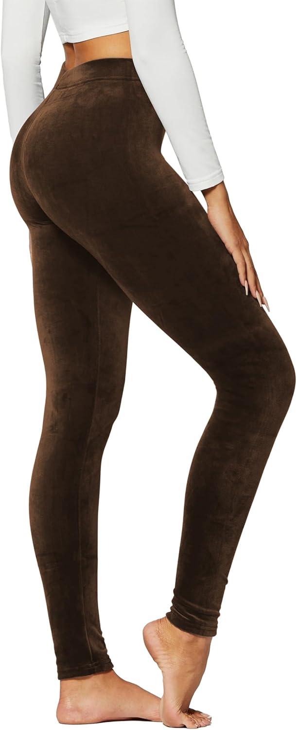 imageConceited Luxe Leggings Velvet or Vegan Leather Plus Size AvailableBrown