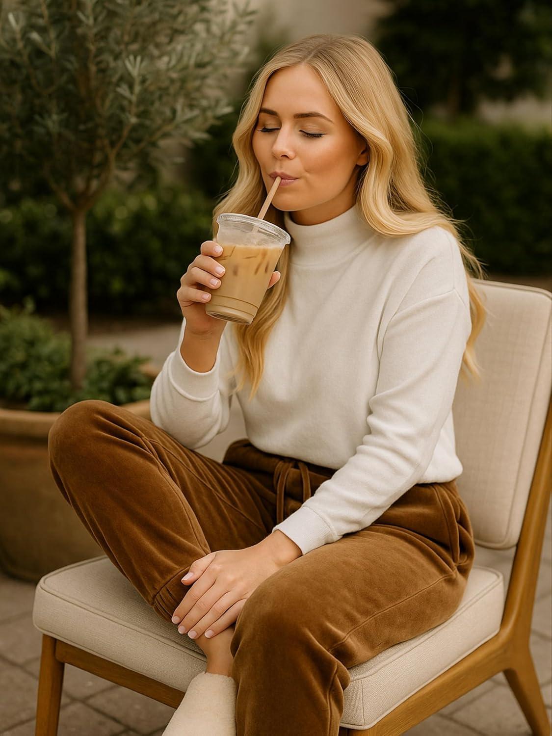 imageConceited Luxe Leggings Velvet or Vegan Leather Plus Size AvailableMocha