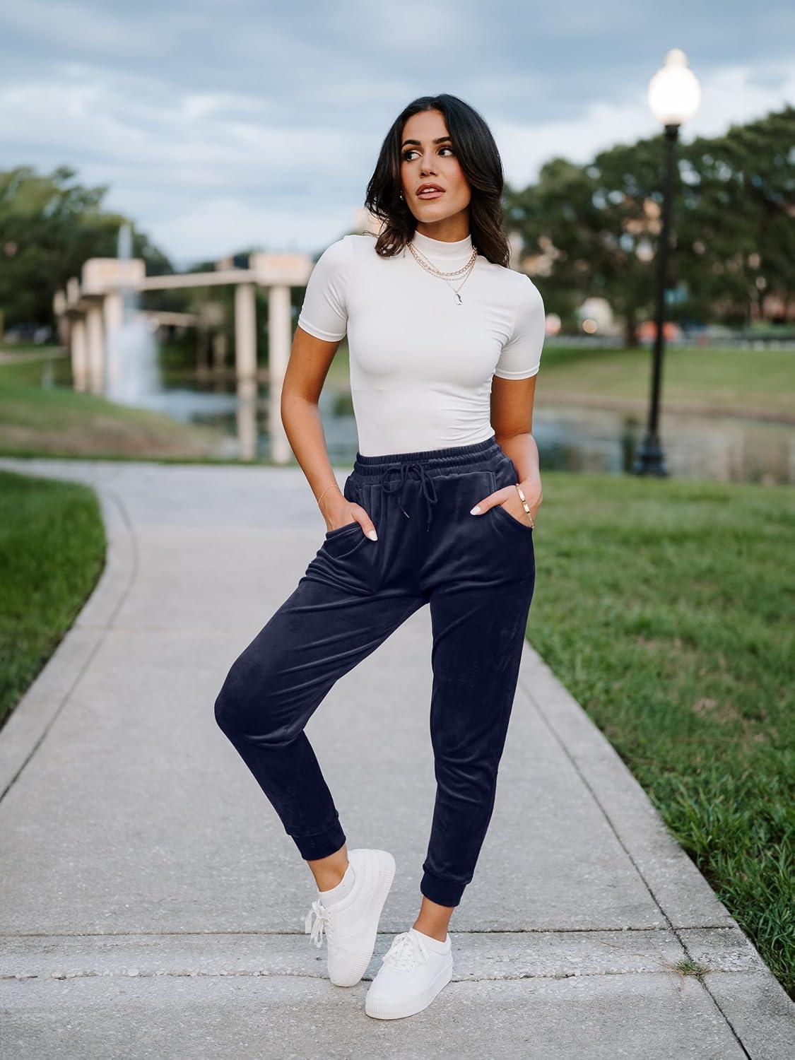 imageConceited Luxe Leggings Velvet or Vegan Leather Plus Size AvailableNavy Blue
