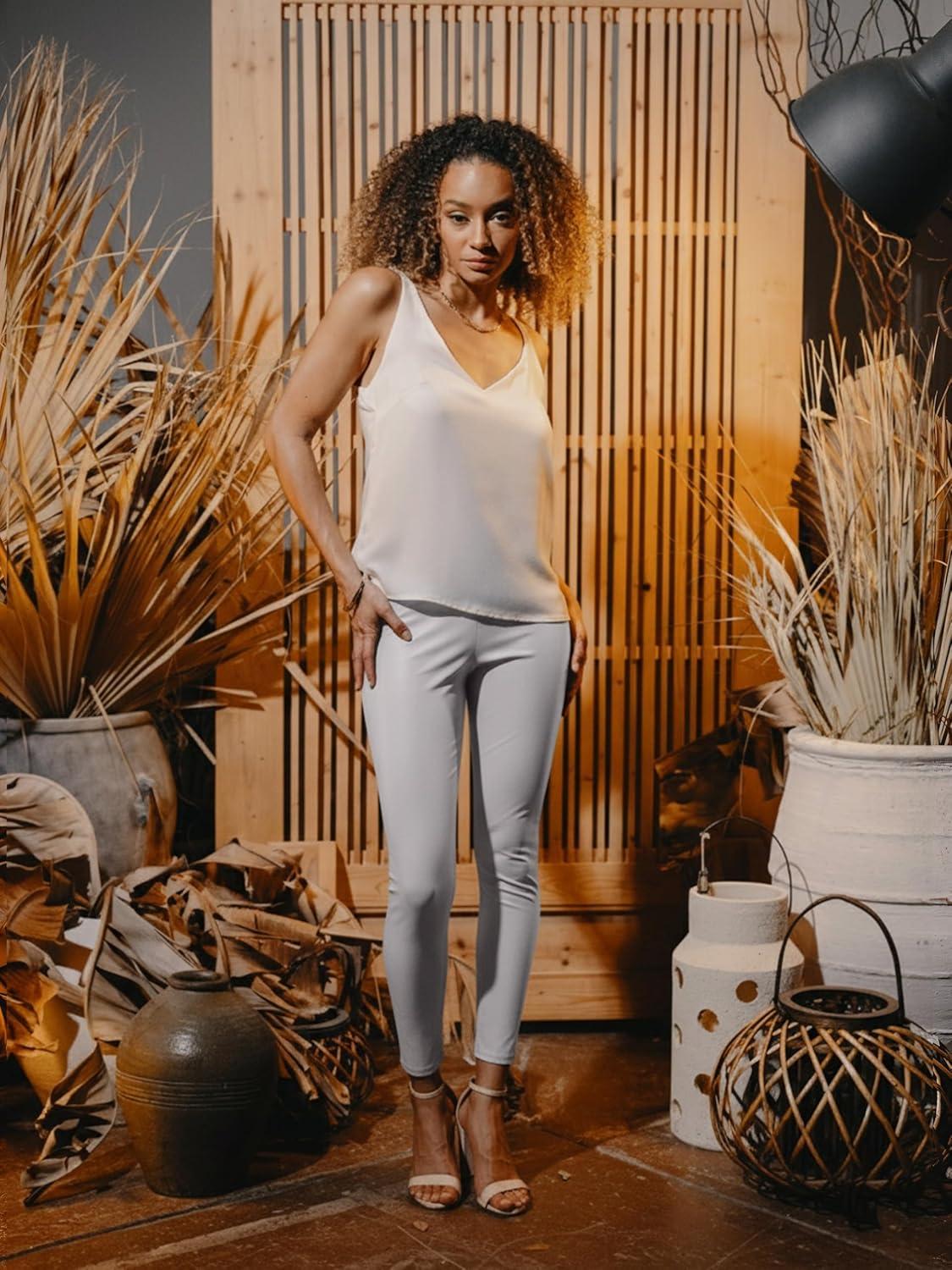 imageConceited Luxe Leggings Velvet or Vegan Leather Plus Size AvailableOffwhite