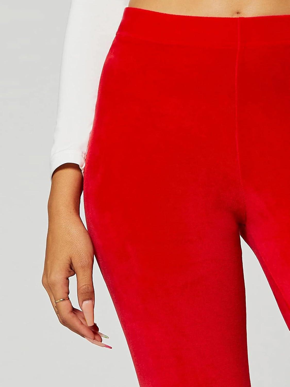 imageConceited Luxe Leggings Velvet or Vegan Leather Plus Size AvailableRed