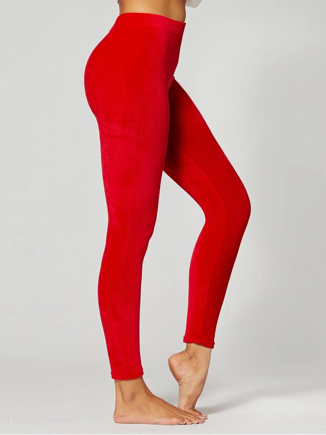 imageConceited Luxe Leggings Velvet or Vegan Leather Plus Size AvailableRed