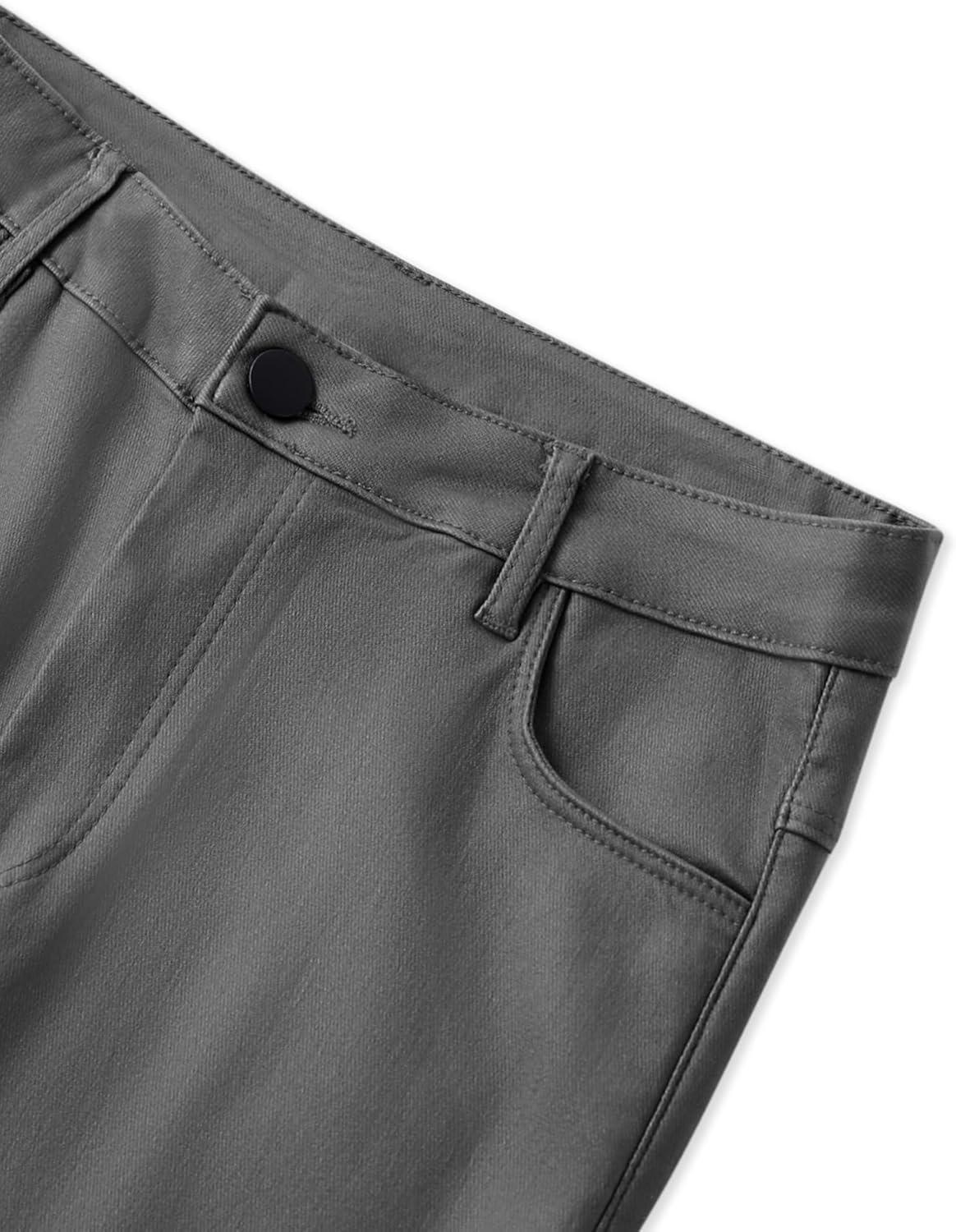 imageLeather Pants for Women High Waisted Skinny Tummy Control Thick Thermal Lined Stretch Sexy Push Up Pleather LeggingsDark Grey