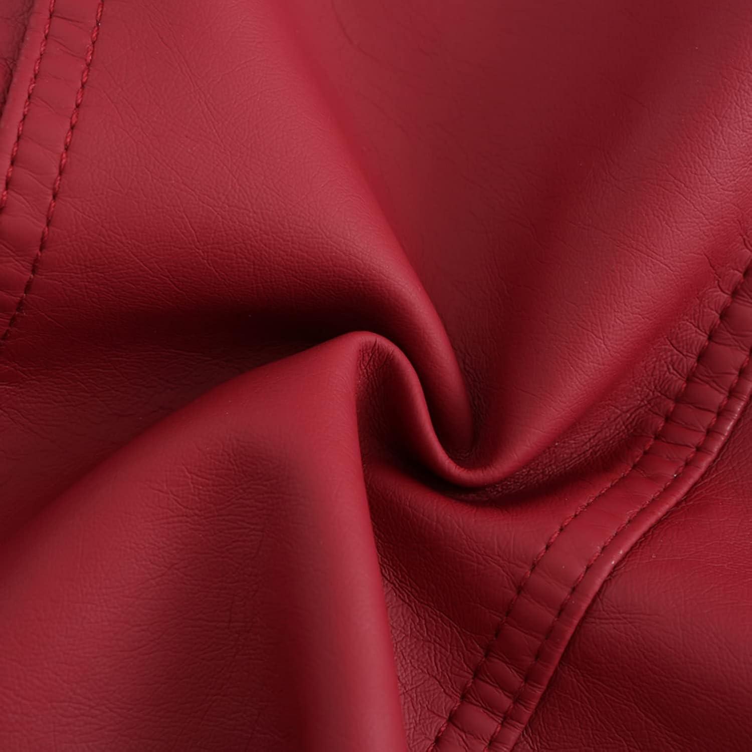 imageLus Chic Womens Motorcycle Jacket Fashion Dressy Vegan Leather Biker Coat Light Slim Fit Crop Blazer Moto JacketRed