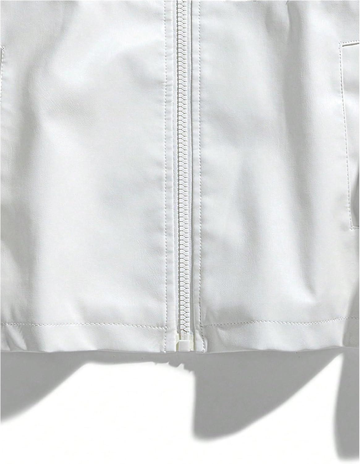 imageSOLY HUX Womens Faux Leather Motorcycle Jacket Y2k Racing Graphic Bomber Jackets Coat StreetwearWhite Graphic