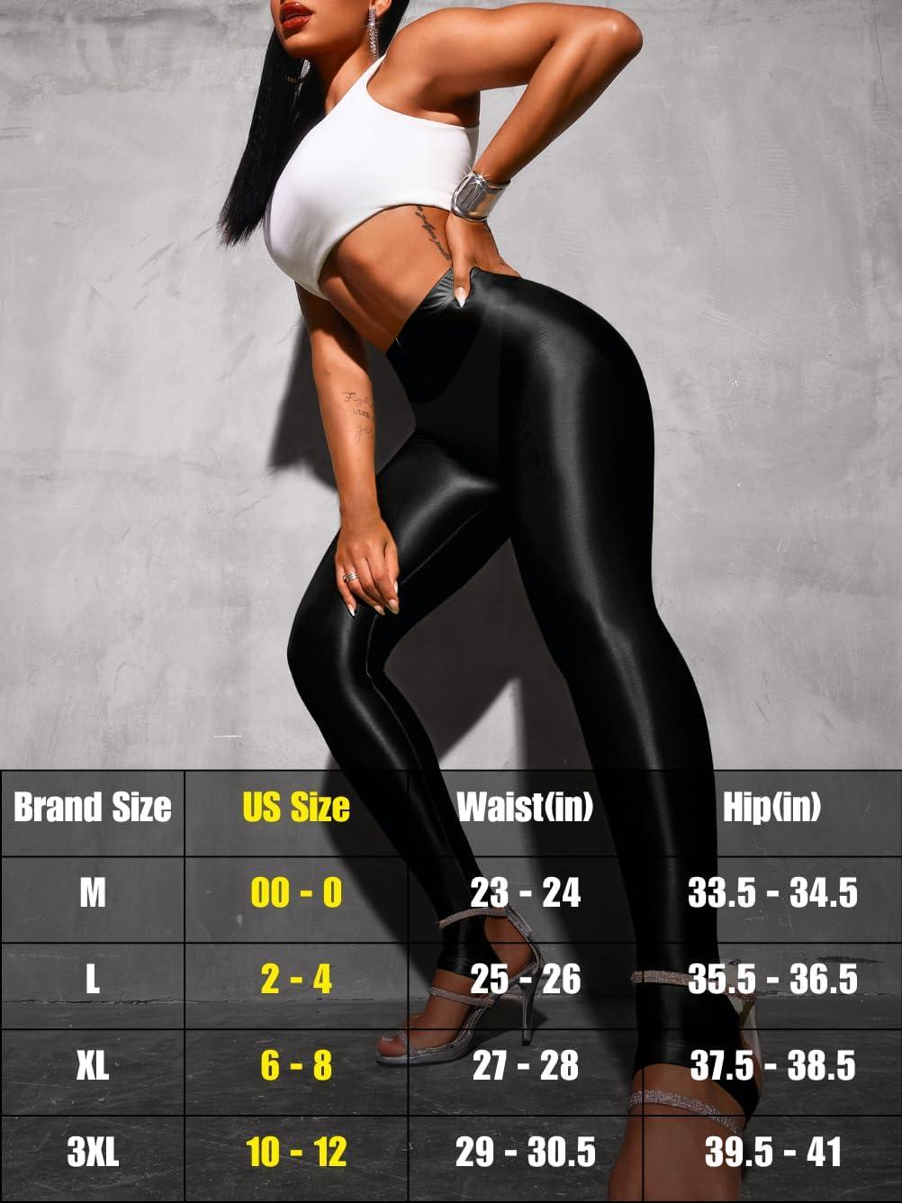 imageShiny Leggings for Women Rave Party Outfits Sexy Sheer Stirrup Pants High Waist Waisted See Through Mesh TightsBlack
