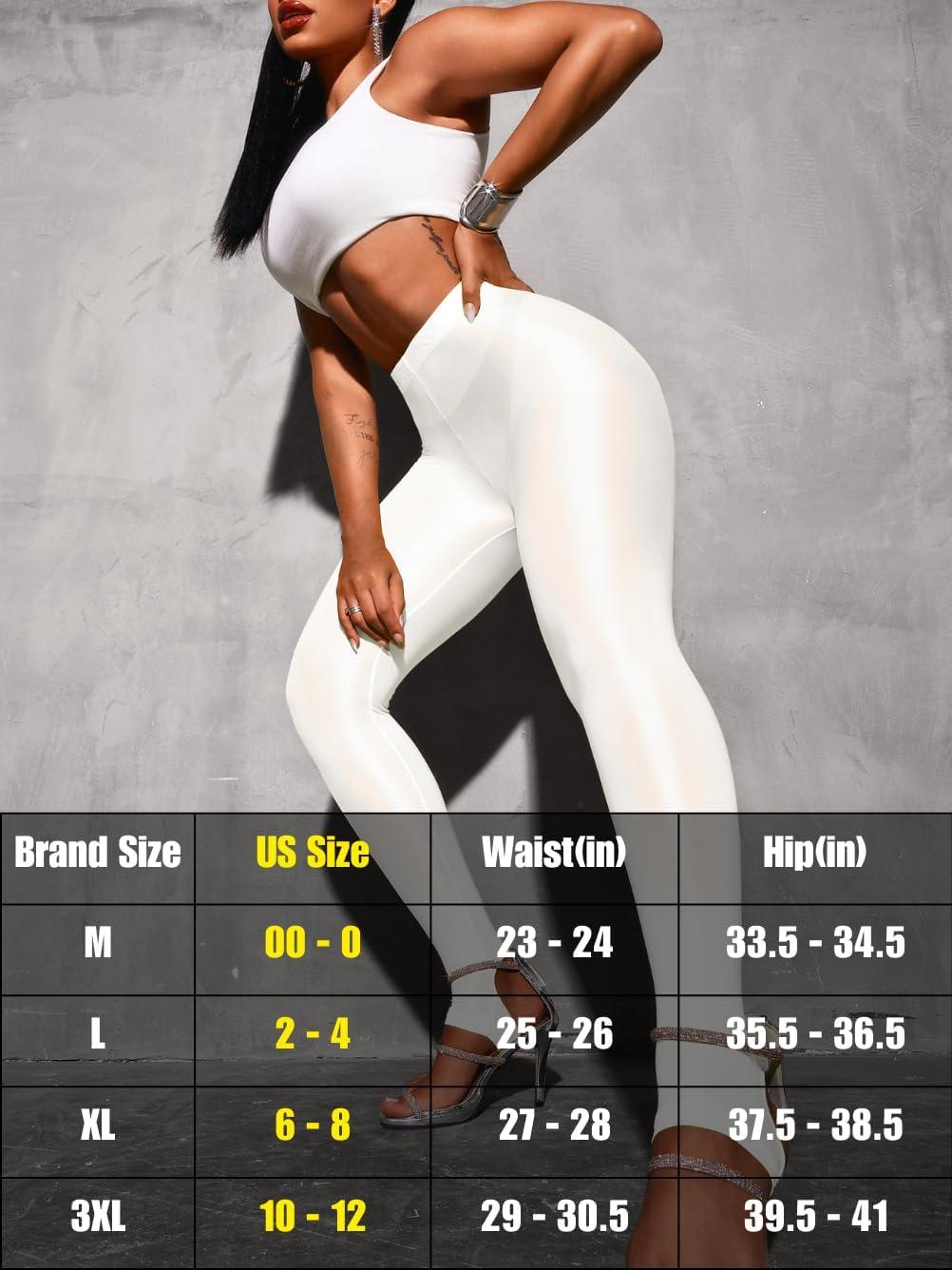 imageShiny Leggings for Women Rave Party Outfits Sexy Sheer Stirrup Pants High Waist Waisted See Through Mesh TightsWhite