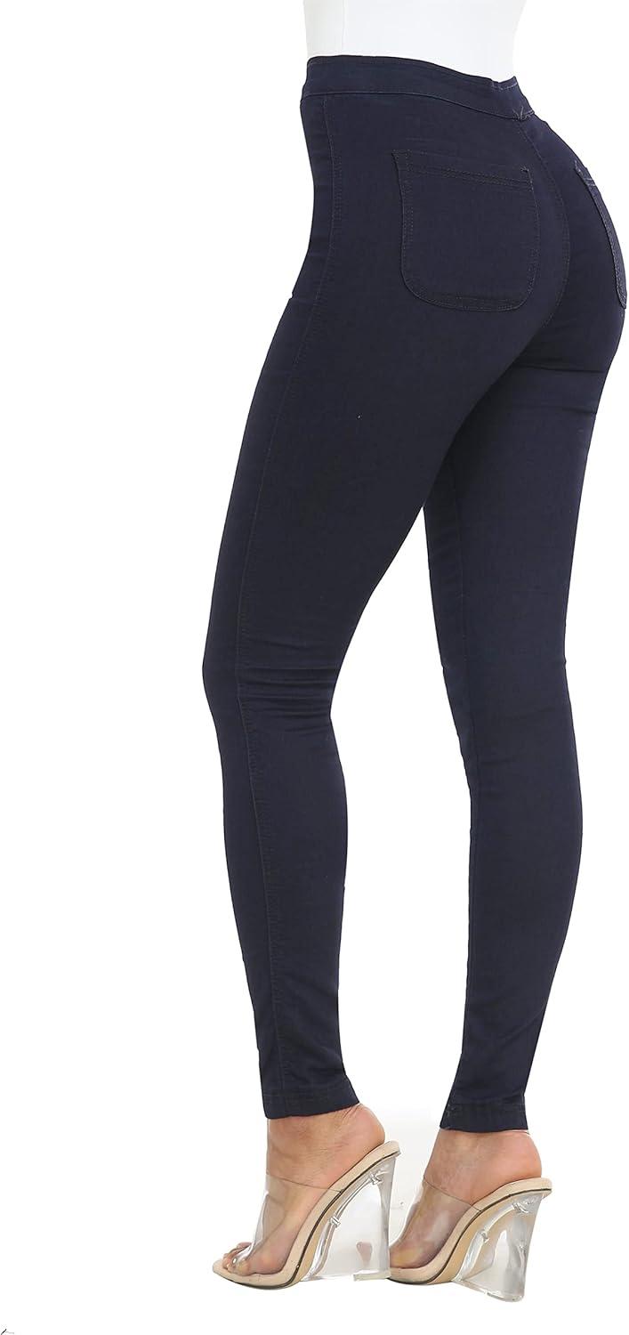 imageWAYRUNZ Womens High Waisted Pants Stretch Legging Jeans060denim Dark Blue