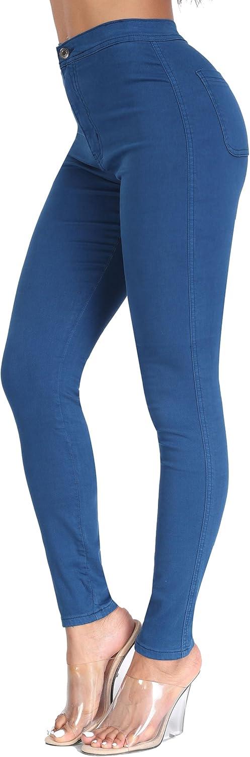 imageWAYRUNZ Womens High Waisted Pants Stretch Legging Jeans072ocean Blue