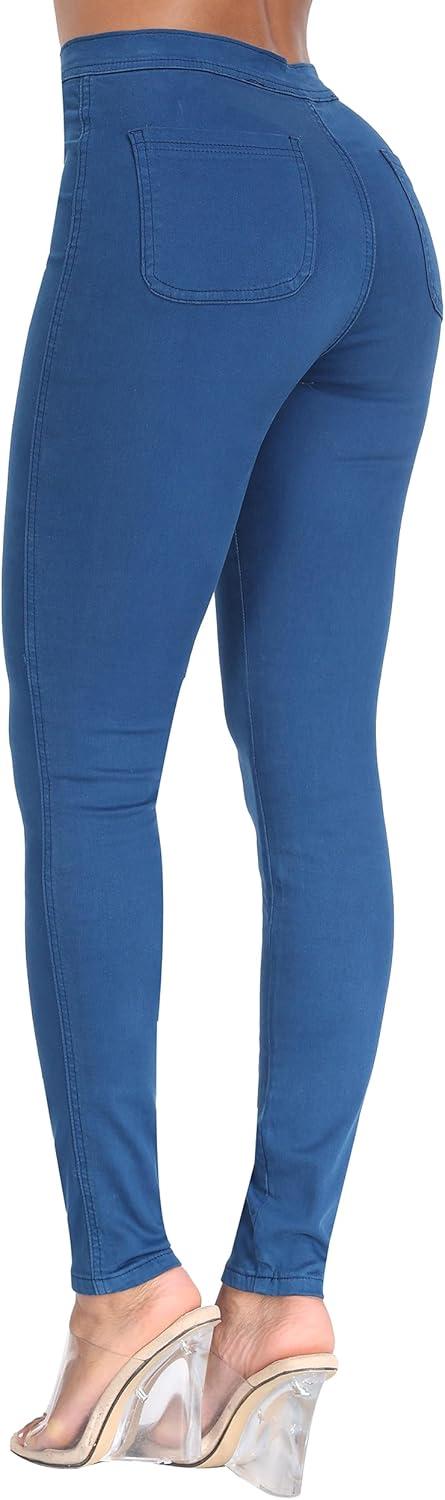 imageWAYRUNZ Womens High Waisted Pants Stretch Legging Jeans072ocean Blue
