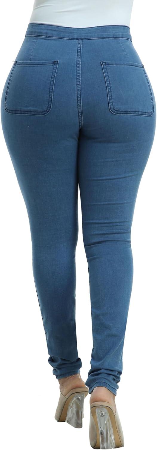 imageWAYRUNZ Womens High Waisted Pants Stretch Legging Jeans089light Blue