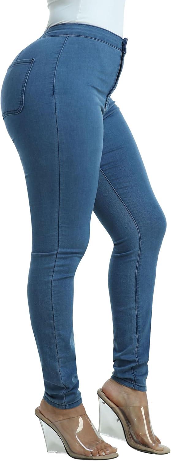 imageWAYRUNZ Womens High Waisted Pants Stretch Legging Jeans089light Blue