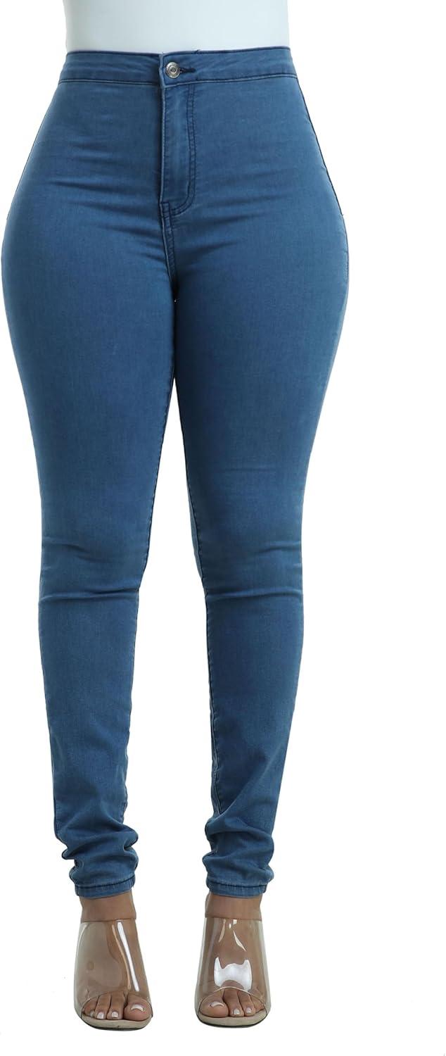 imageWAYRUNZ Womens High Waisted Pants Stretch Legging Jeans089light Blue