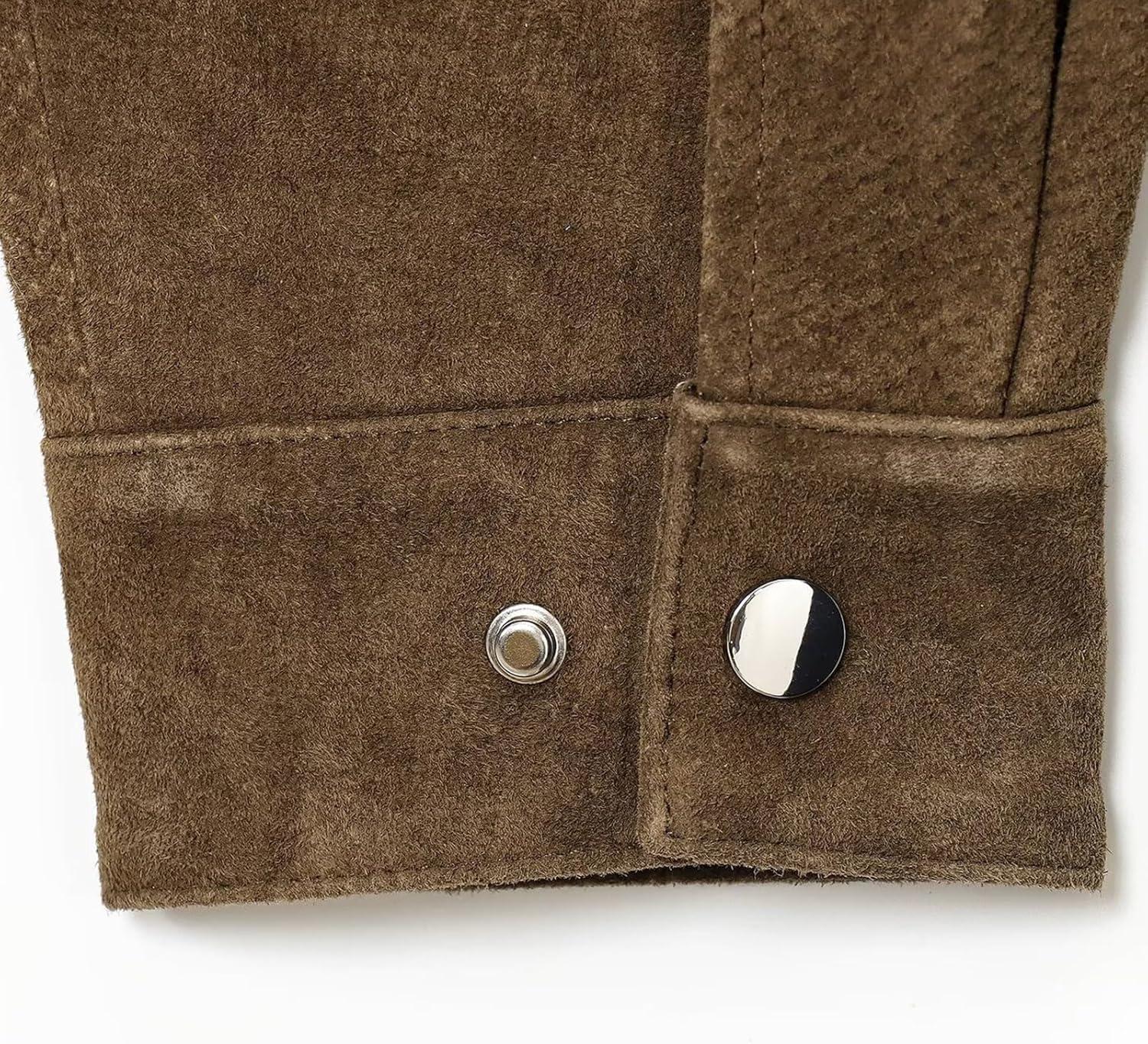 imageWomens Faux Leather Cropped Bomber Jacket Casual Vintage Zip Up Stand Collar Motorcycle Short Coat Jacket with PocketsBrown