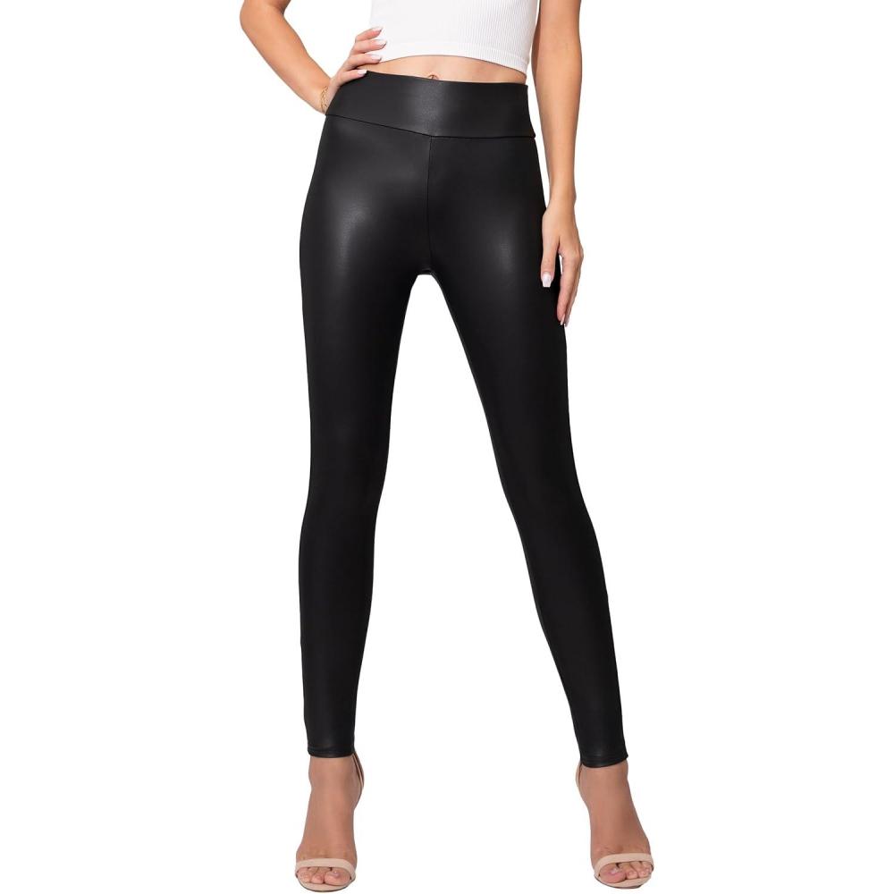 imageConceited Luxe Leggings Velvet or Vegan Leather Plus Size AvailableBlack