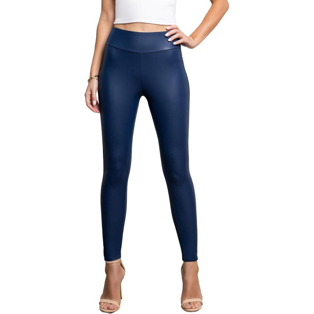 imageConceited Luxe Leggings Velvet or Vegan Leather Plus Size AvailableNavy Blue