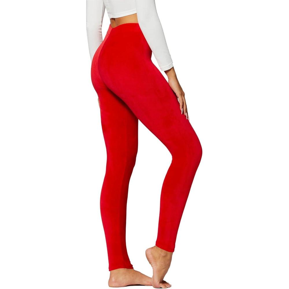 imageConceited Luxe Leggings Velvet or Vegan Leather Plus Size AvailableRed
