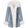 Beige Sherpa Fleece Jean Jackets
