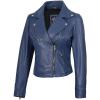 Blue - Ninfa Womens Leather Jacket