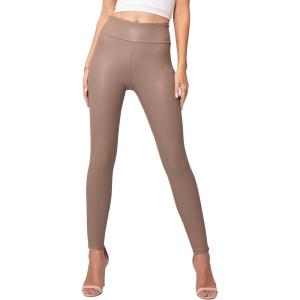 Conceited Luxe Leggings – Velvet or Vegan Leather (Plus Size Available)(Mocha)