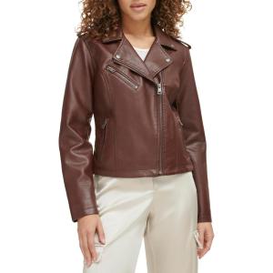 Levi’s womens The Classic Faux Leather Moto Jacket (Regular & Plus Size)(Chocolate Brown)