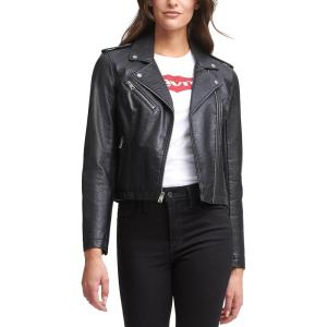 Levi’s womens The Classic Faux Leather Moto Jacket (Regular & Plus Size)(Classic Black)