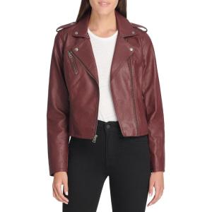 Levi’s womens The Classic Faux Leather Moto Jacket (Regular & Plus Size)(Walnut)