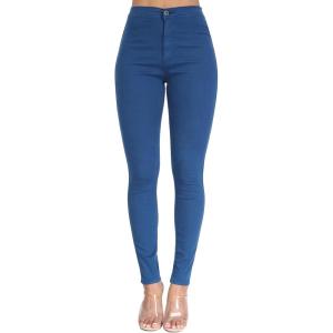 WAYRUNZ Womens High Waisted Pants Stretch Legging Jeans(072-ocean Blue)