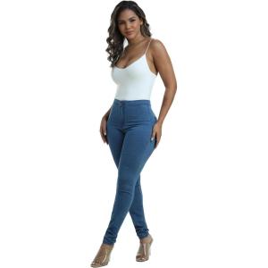 WAYRUNZ Womens High Waisted Pants Stretch Legging Jeans(089-light Blue)