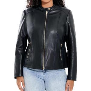 Women’s Faux Leather Jacket Plus Size Motorcycle Biker Outwear Pu Zip Up Moto Coat(Black 102)