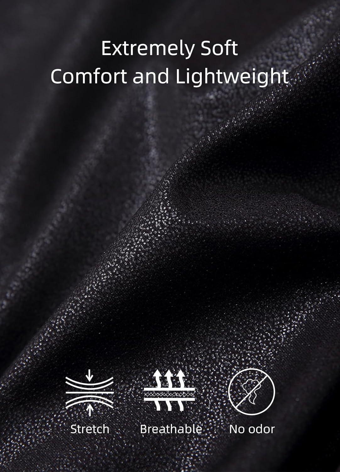 imageHody Lovy Womens Black Leggings for Gym Workout High Waisted Tummy Control Yoga PantsFaux Leatherblack