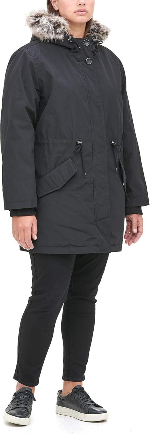 imageLevis Womens Faux Fur Lined Hooded Parka Jacket Regular amp Plus SizesBlack