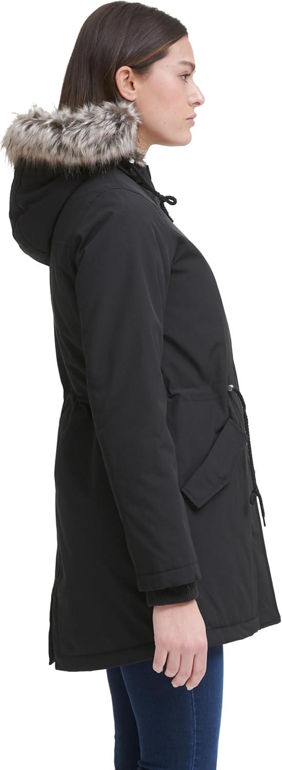 imageLevis Womens Faux Fur Lined Hooded Parka Jacket Regular amp Plus SizesBlack