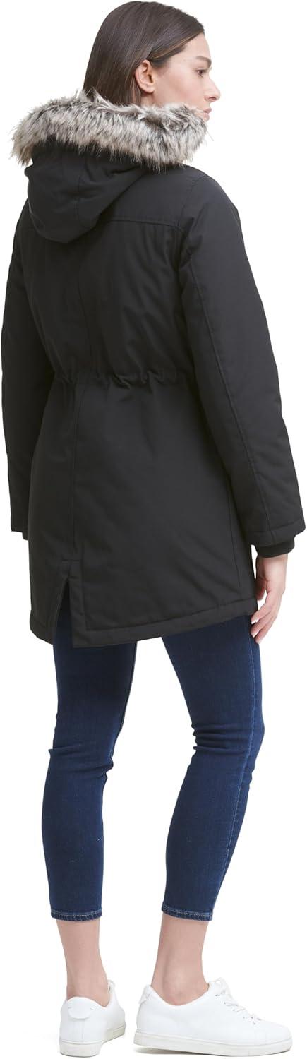 imageLevis Womens Faux Fur Lined Hooded Parka Jacket Regular amp Plus SizesBlack