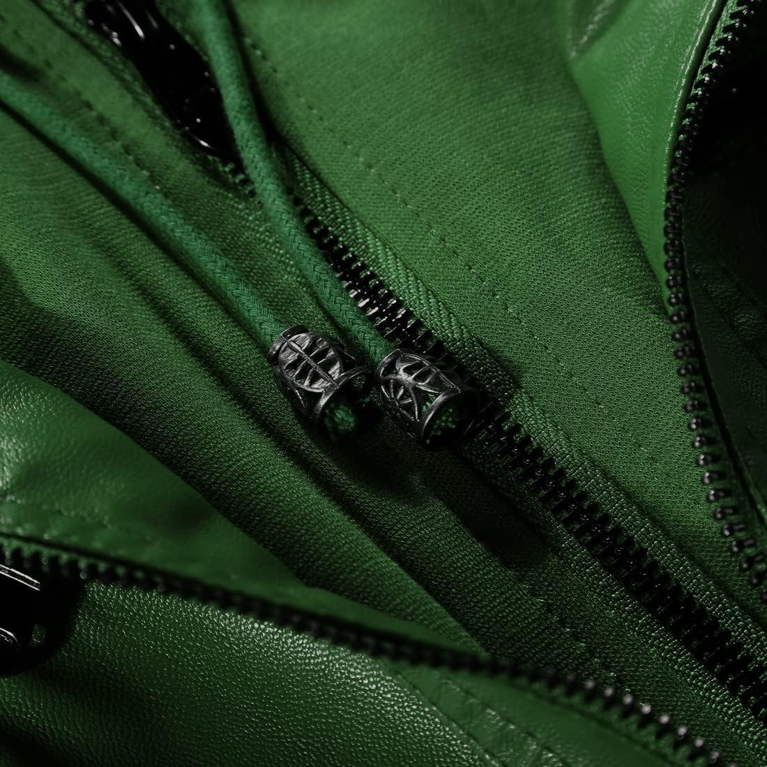imageTanming Womens Faux Leather Jacket Hooded Moto Biker Coat Outerwear Fall Fashion Outfits Winter ClothesGreen