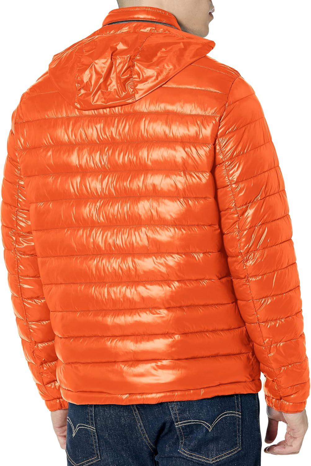 imageTommy Hilfiger mens Wetlook Lightweight Puffer JacketBurnt Orange