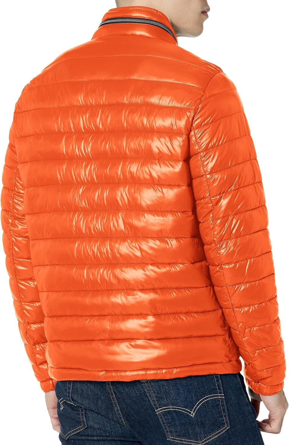 imageTommy Hilfiger mens Wetlook Lightweight Puffer JacketBurnt Orange