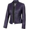 N185 - Purple Leather Jacket Women