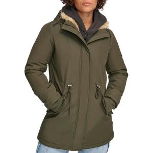 Levi’s Women’s Faux Fur Lined Hooded Parka Jacket (Regular & Plus Sizes)(Olive)