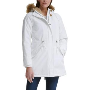 Levi’s Women’s Faux Fur Lined Hooded Parka Jacket (Regular & Plus Sizes)(White)