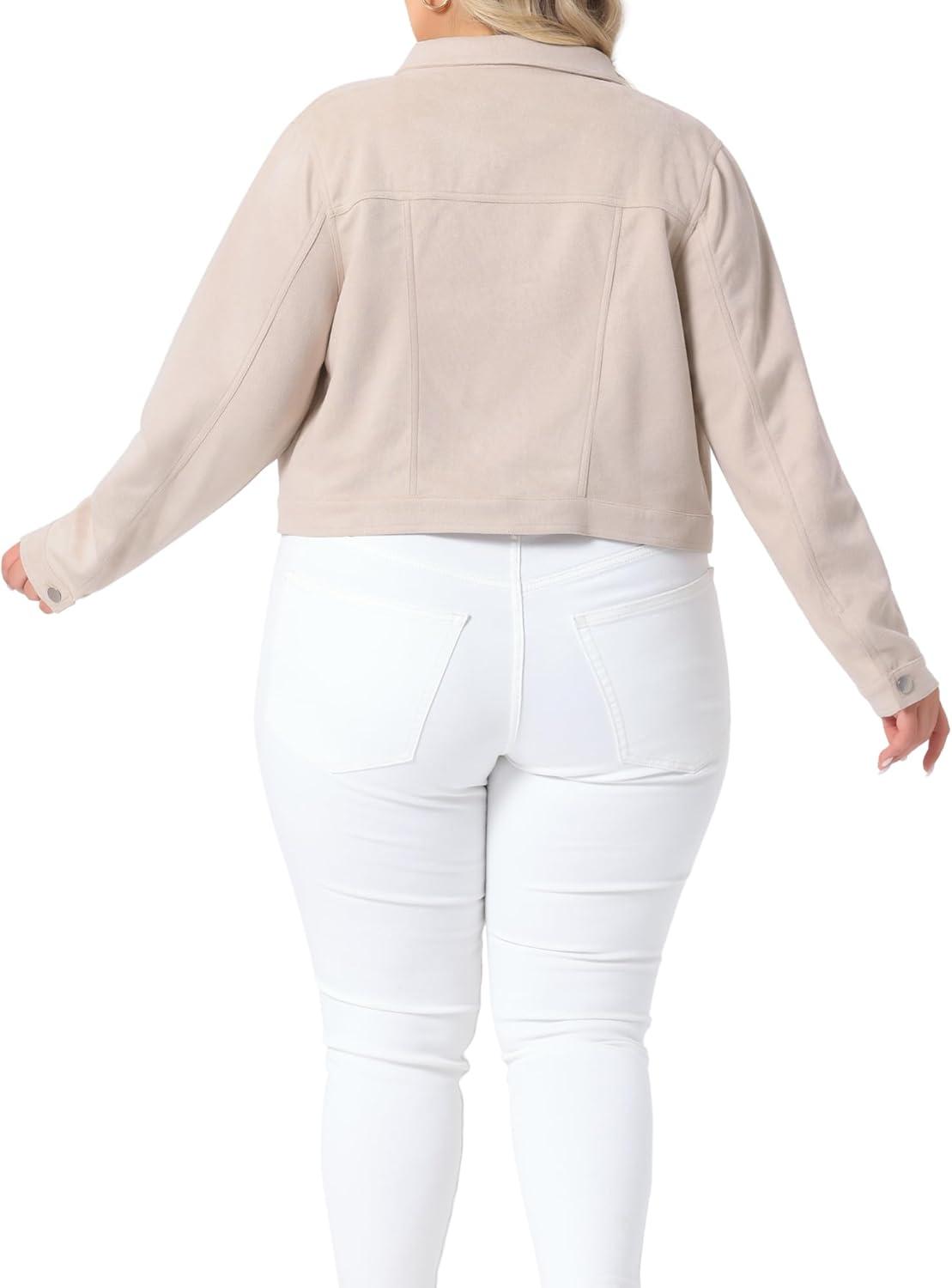imageAgnes Orinda Plus Size Suede Vintage Jacket for Women Moto Biker Classic Jacket Shackets Crop Faux Leather Jackets 2025Apricot