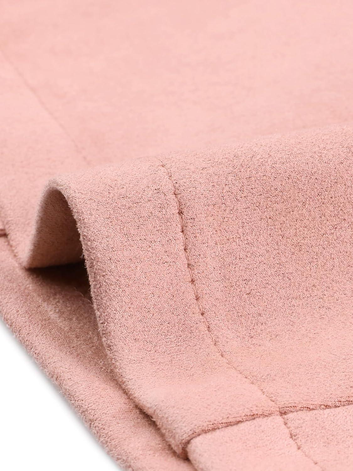 imageAllegra K Womens Faux Suede Vest Casual Sleeveless Biker JacketPink