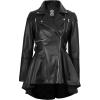 Gonzalez - Black Peplum Leather Jacket