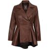 Peplum - Cognac Leather Jacket