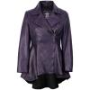 Peplum - Purple Leather Jacket