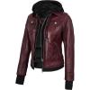 Tralee Hooded Maroon Leather Jacket