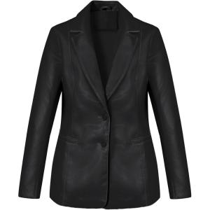 Bellivera Faux Leather Jacket Women Motorcycle Zipper Bomber PU Bike Coat with Pockets(Black Faux Leather Coat)
