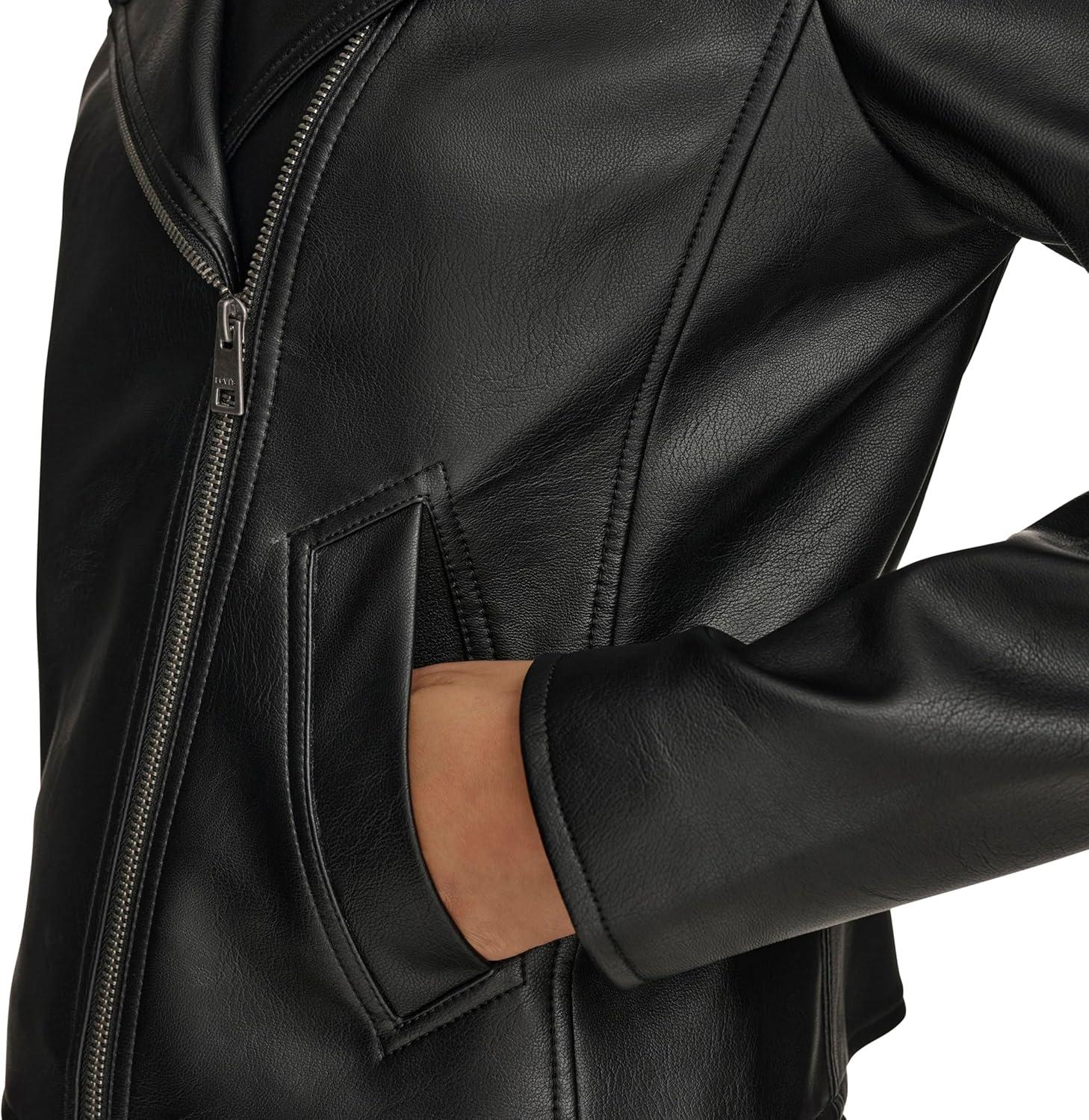 imageLevis womens Moto Jacket With Welt PocketsBlack