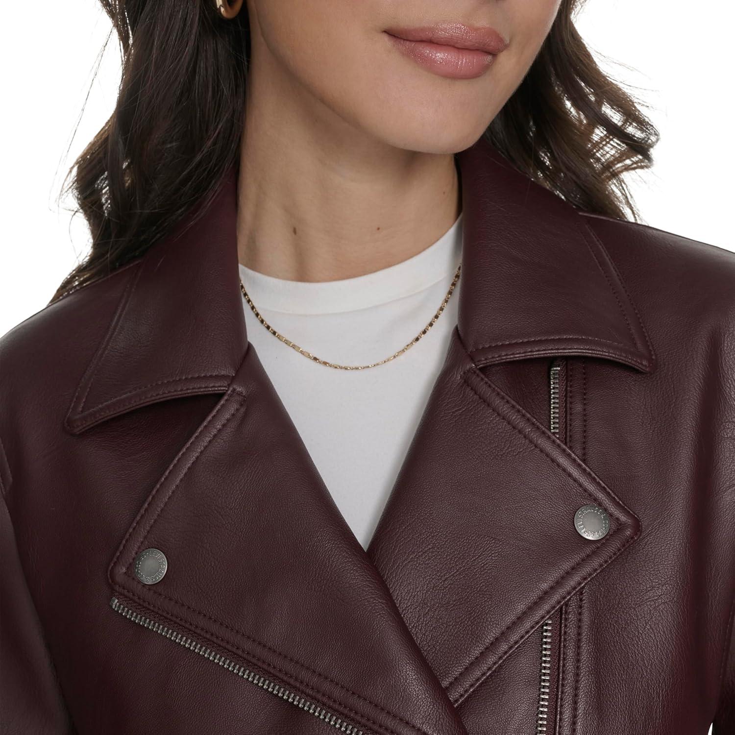 imageLevis womens Moto Jacket With Welt PocketsOxblood